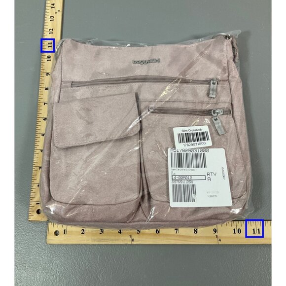 Baggallini Modern Everywhere Slim Crossbody Bag - Blush - Picture 4 of 6